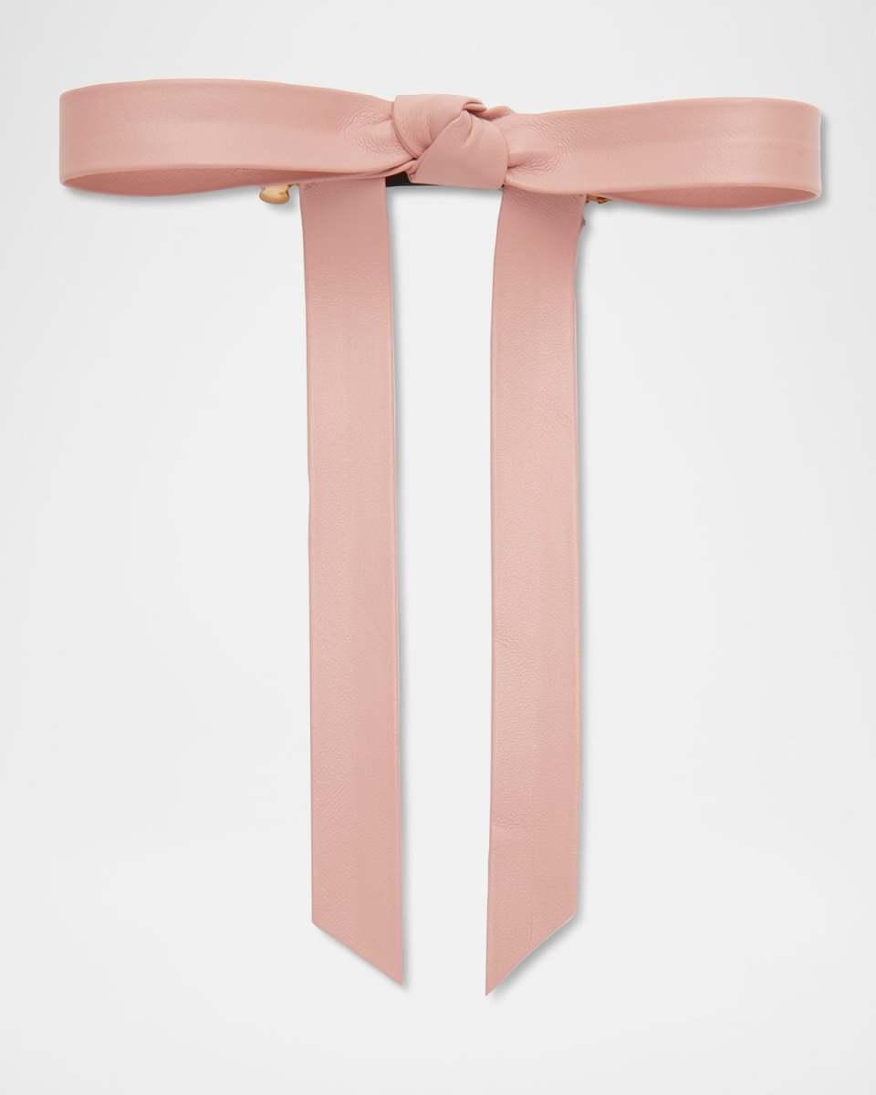 Bardot Faux Leather Bow Barrette